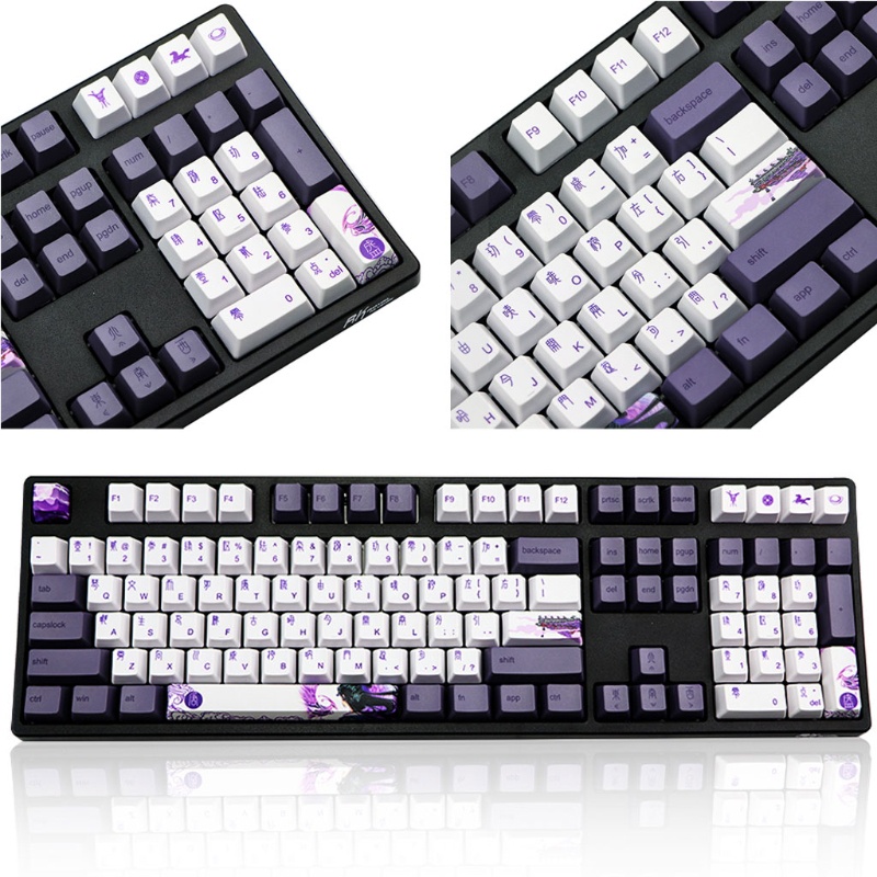 Bộ Phím Rời PBT 113 Phím Màu Tím Cho Bàn Phím Cơ