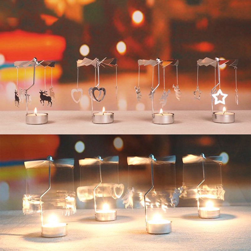 Giá Đỡ Nến Bằng Kim Loại Dạng Xoay Trang Trí Giáng Sinh Năm Mới 2022