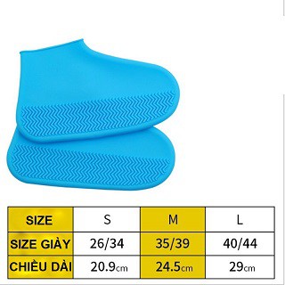 Bọc giày đi mưa silicon chống thấm  - siêu dai - siêu bền (có size ) .