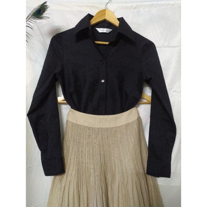 3Áo/100K  áo sơ mi sọc kẻ size M voan, voan lụa si  IB shop