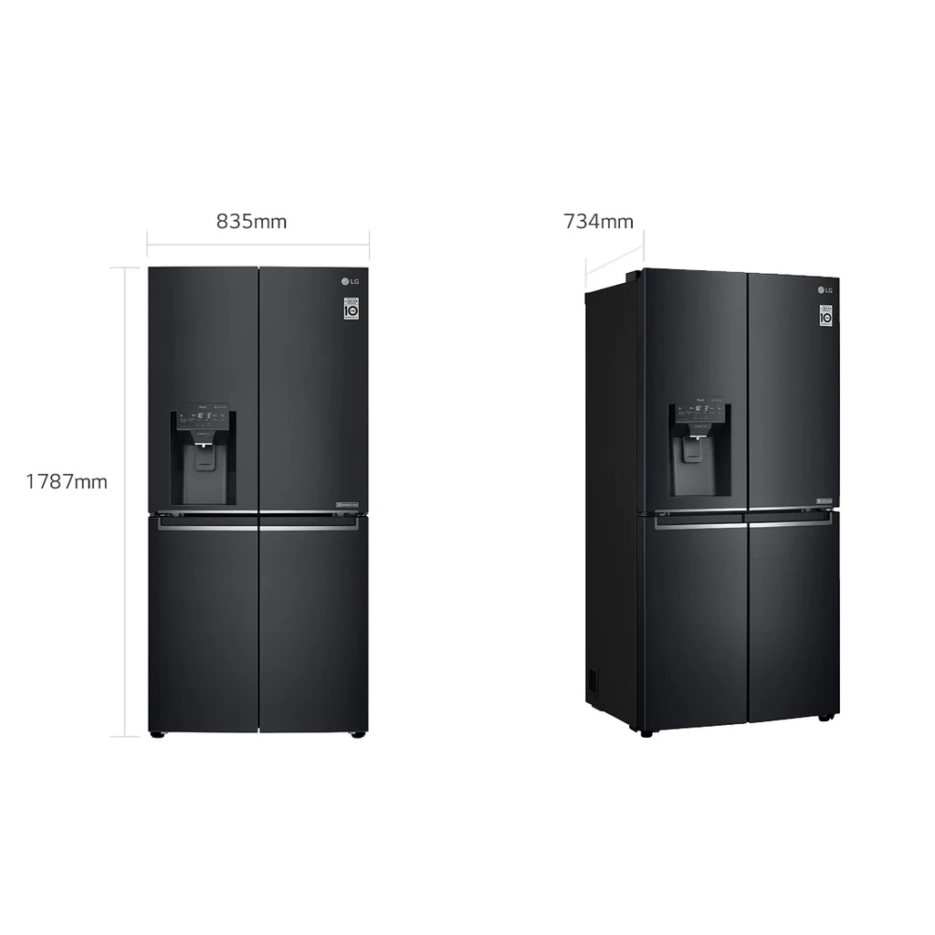 GR-X22MB -- Tủ lạnh Multi Door 4 cánh LG Inverter 496 lít GR-X22MB 2021 Lấy nước, đá bên ngoài, Miễn phí giao HCM