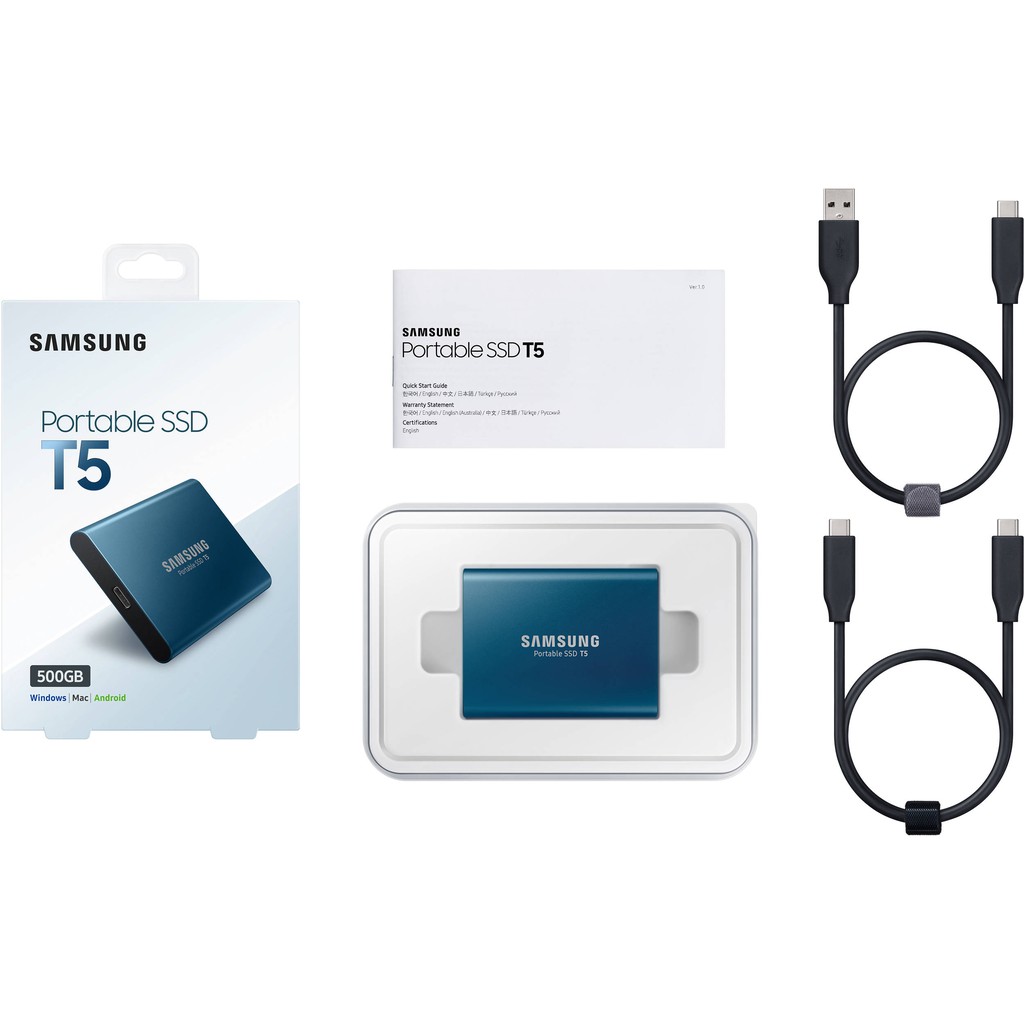 Ổ cứng SSD Di động Samsung T5 500GB giao tiếp USB 3.1 - Bảo Hành 3 Năm | BigBuy360 - bigbuy360.vn