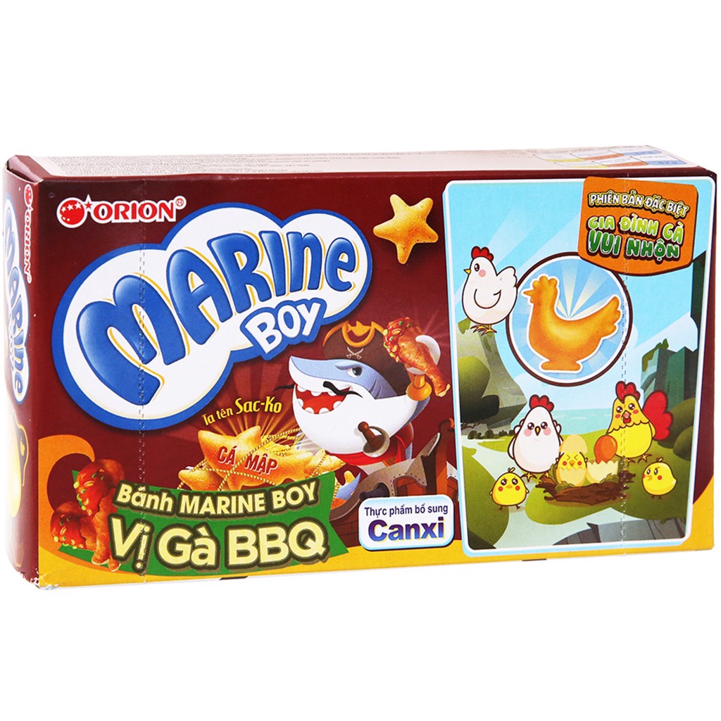 Bánh Cá Marine Boy Orion Vị Gà BBQ (Hộp 35g)