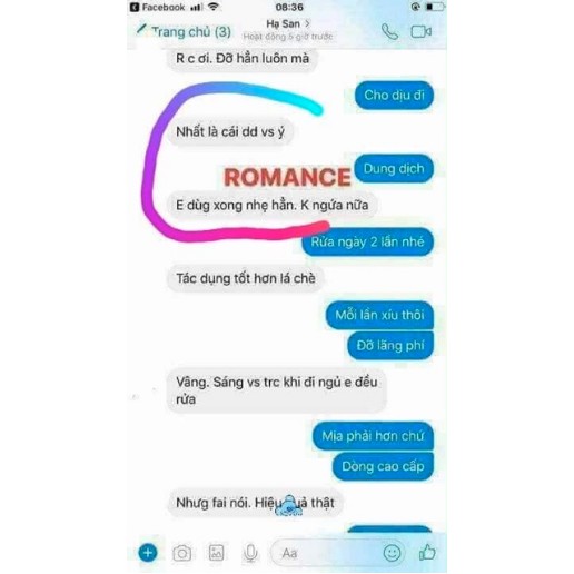 Dung dịch vệ sinh cao cấp Romance chính hãng