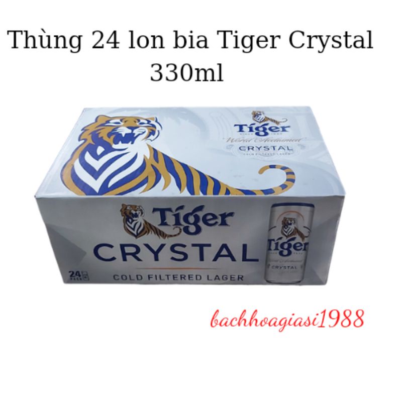 NOW SHIP - Thùng 24 lon bia Tiger Crystal 330ml