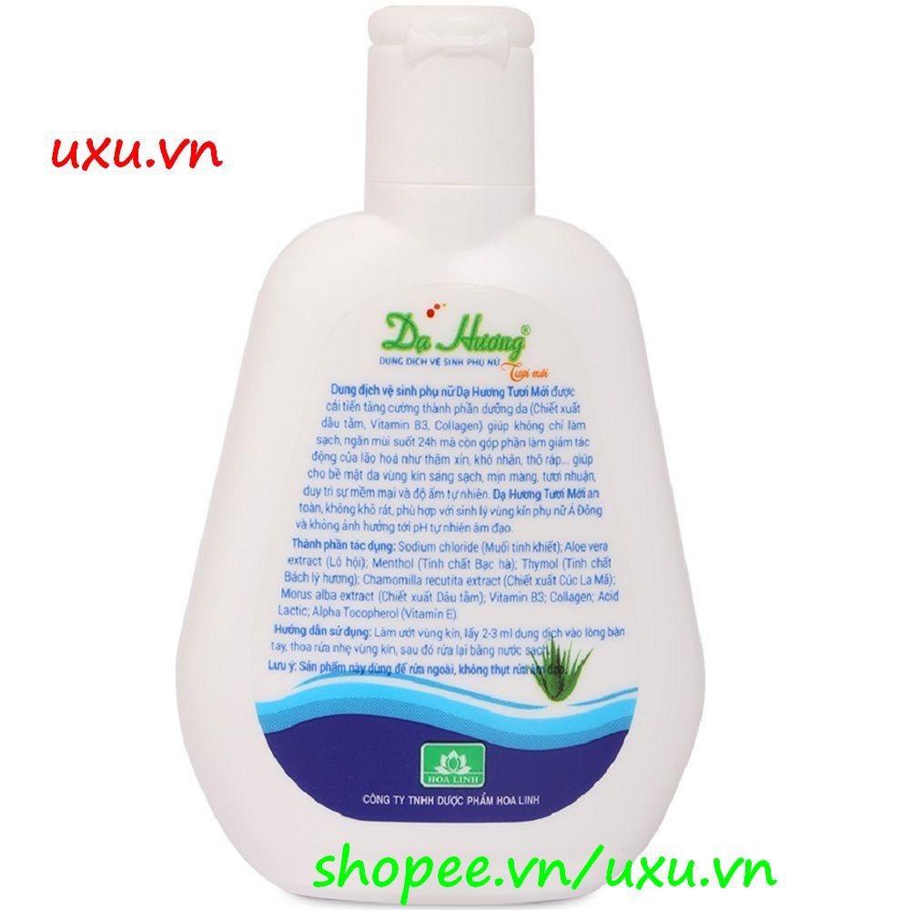 Dung Dịch Vệ Sinh Phụ Nữ 100Ml Dạ Hương Tươi Mới, Với uxu.vn Tất Cả Là Chính Hãng.