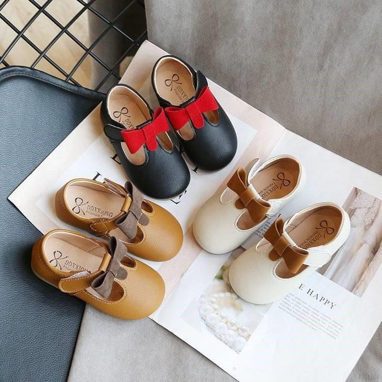 Giày đế mềm đính nơ phong cách công chúa Hàn Quốc dễ thương cho bé gái