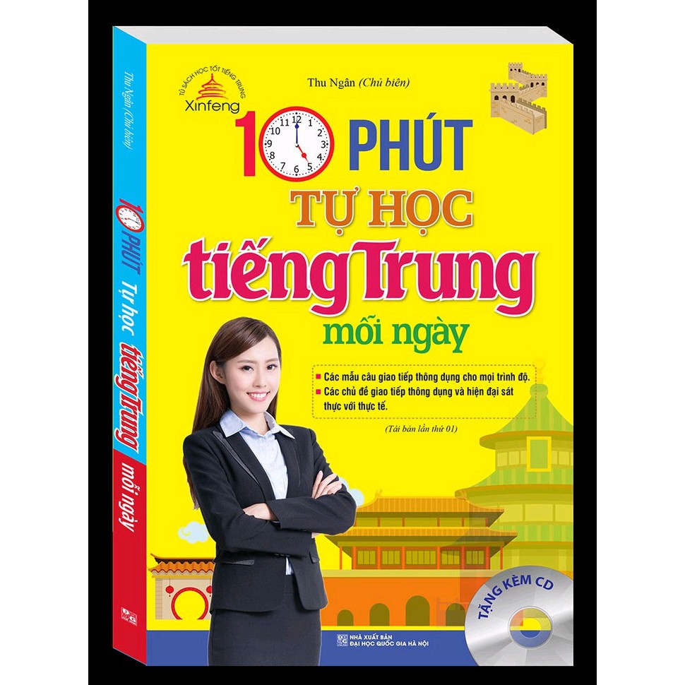 Sách 10 phút tự học tiếng Trung mỗi ngày (tái bản Kèm CD)