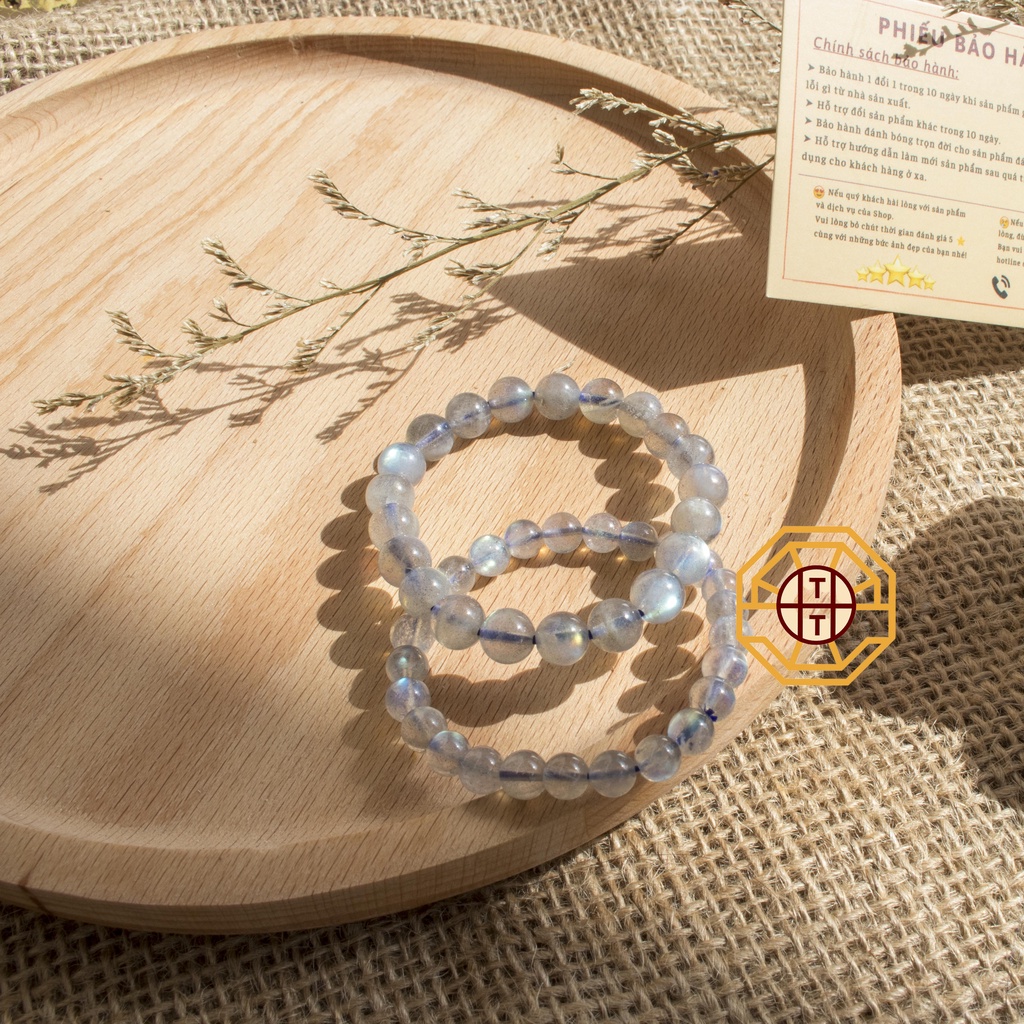 Vòng Tay Phong Thủy Đá XàCừ - Hắc Nguyệt Quang [TẶNG HỘP GỖ] nam nữ mệnh Kim Mộc Thủy Hỏa Thổ - Phong Thủy Tây Tạng