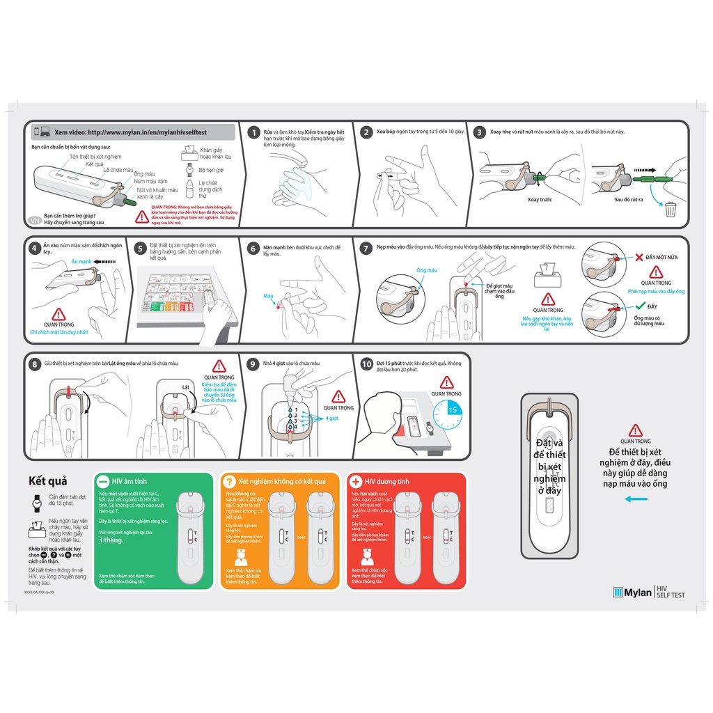Bộ xét nghiệm HIV MYLAN SELF TEST có độ nhạy và chính xác cao