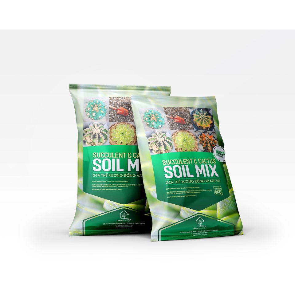 Soil Mix - Giá thể trồng sen đá, xương rồng, cây kiểng lá cao cấp