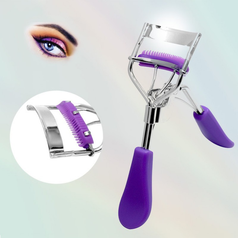 Kẹp uốn mi tích hợp lược bằng inox tiện dụng