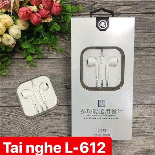 [freeship]Tai nghe 3.5 bền đẹp bảo hành đổi mới 3 tháng Tai nghe Nhét Tai Jack 3.5 L-612 Âm to -có