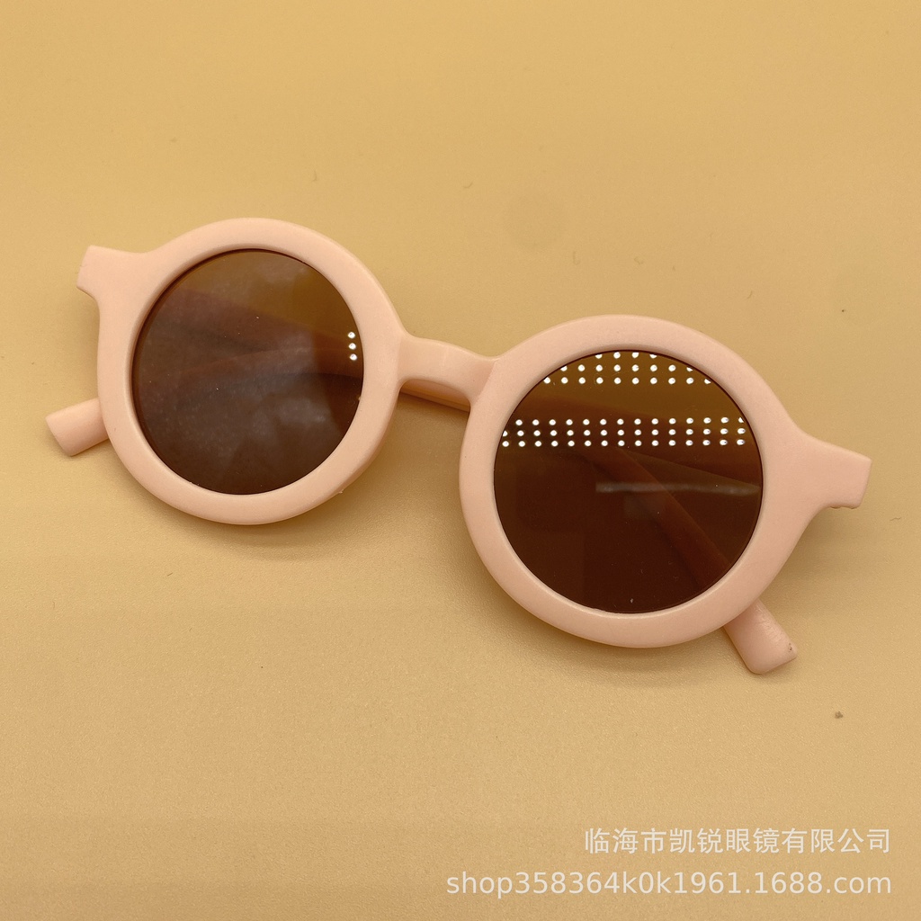 Kính Râm Trẻ Em Tròn Mờ Thích Hợp Cho Bé 1-8 Tuổi