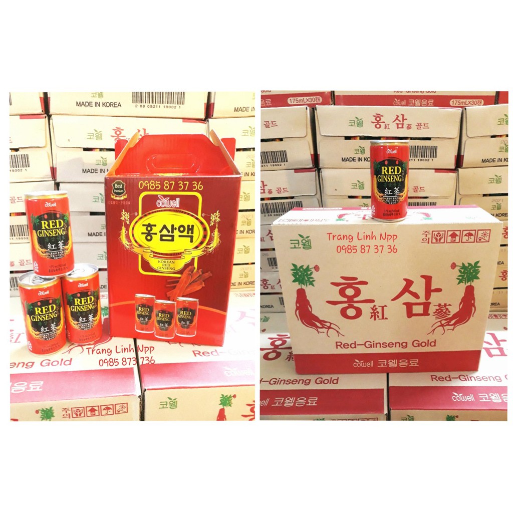 Nước Hồng Sâm Korean Red Ginseng Gold 175ml Hàn Quốc, Thùng 30 lon | BigBuy360 - bigbuy360.vn