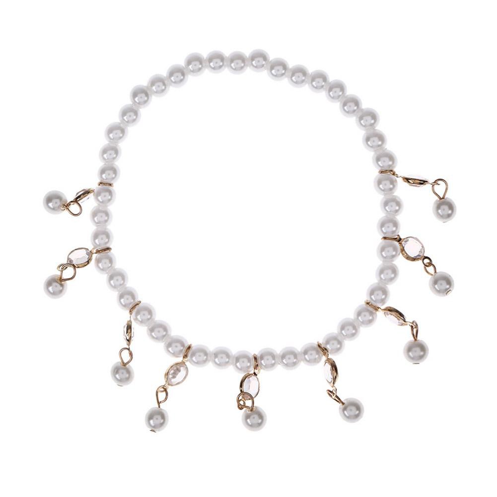 Vòng đeo chân đính ngọc trai giả thanh lịch cho nữ | BigBuy360 - bigbuy360.vn