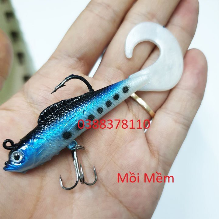 Mồi Cá Mềm Câu Lure, Mồi Giả Câu Cá Cao Cấp - MS1