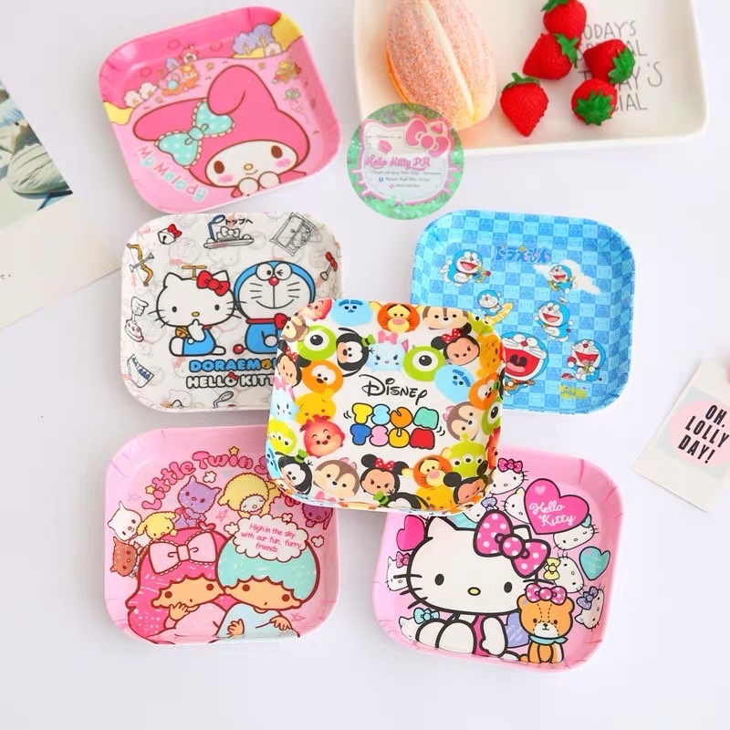 Dĩa vuông Hello Kitty - Doremon Doraemon