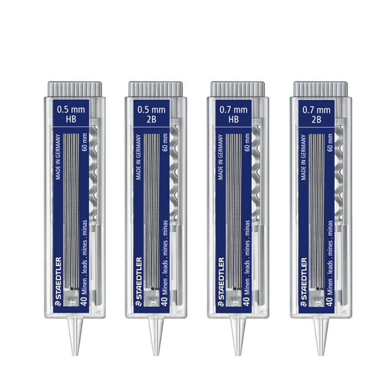 Germany STAEDTLER Scheder Building 255 Automatic pencil refill Automatic pen lead 0.5 0.7mm40 roots are not easy to break and smooth graphite lead core