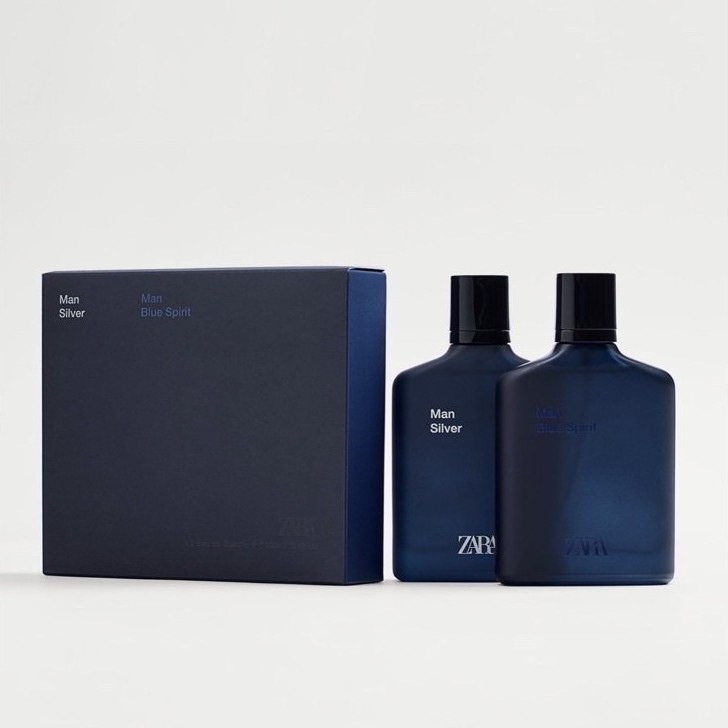 Set 2 chai nước hoa nam Zara Man Silver và Blue Spirit 100ml