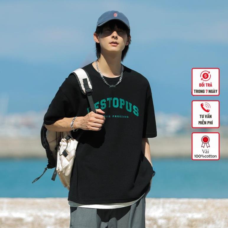 Áo thun nam, áo phông nam nữ unisex form rộng tay lỡ 100% cotton co giãn 4 chiều hàng quảng châu siê