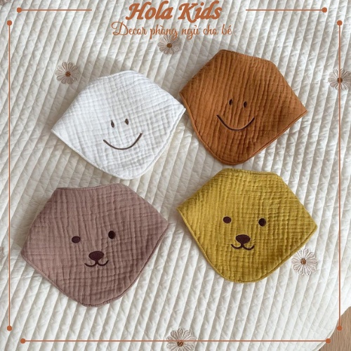 Yếm xô tam giác hình dễ thương phong cách Hàn Quốc cho bé Hola Kids Decor