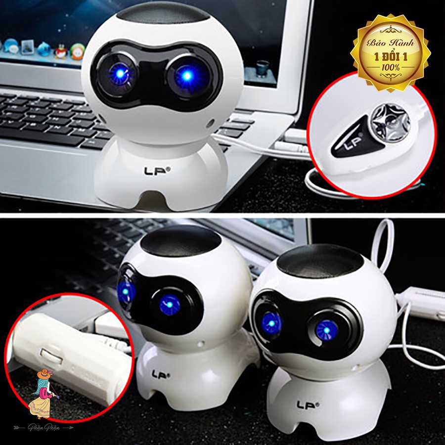 Loa vi tính laptop để bàn loa nghe nhạc mini Q900 hình robot âm thanh siêu trầm Phặn Phặn