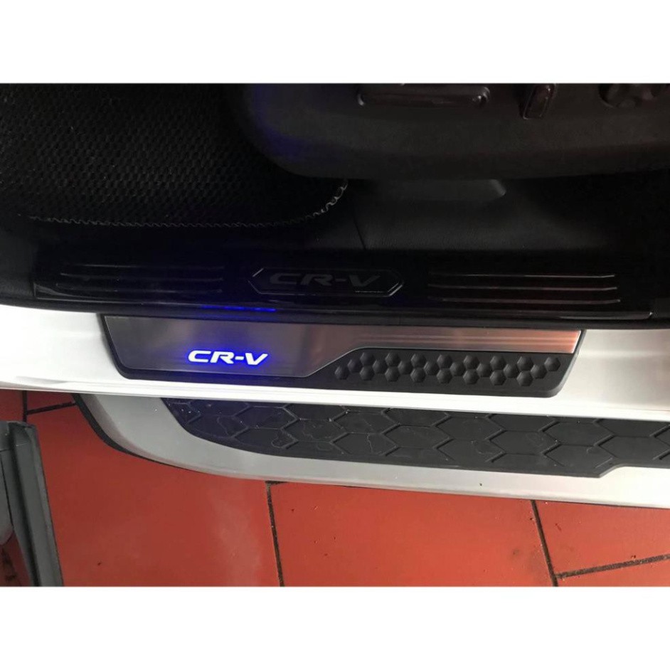 Ốp Bậc Chân Ngoài Xe Honda CRV 2018-2021 loại Có Đèn Led giắc zin theo xe