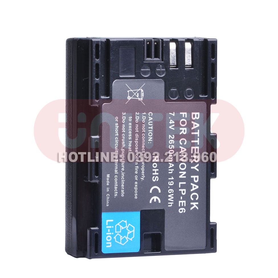 Pin Dành Cho Máy Ảnh CANON LP-E6/E6N 7.4V 2650mAh 19.6Wh
