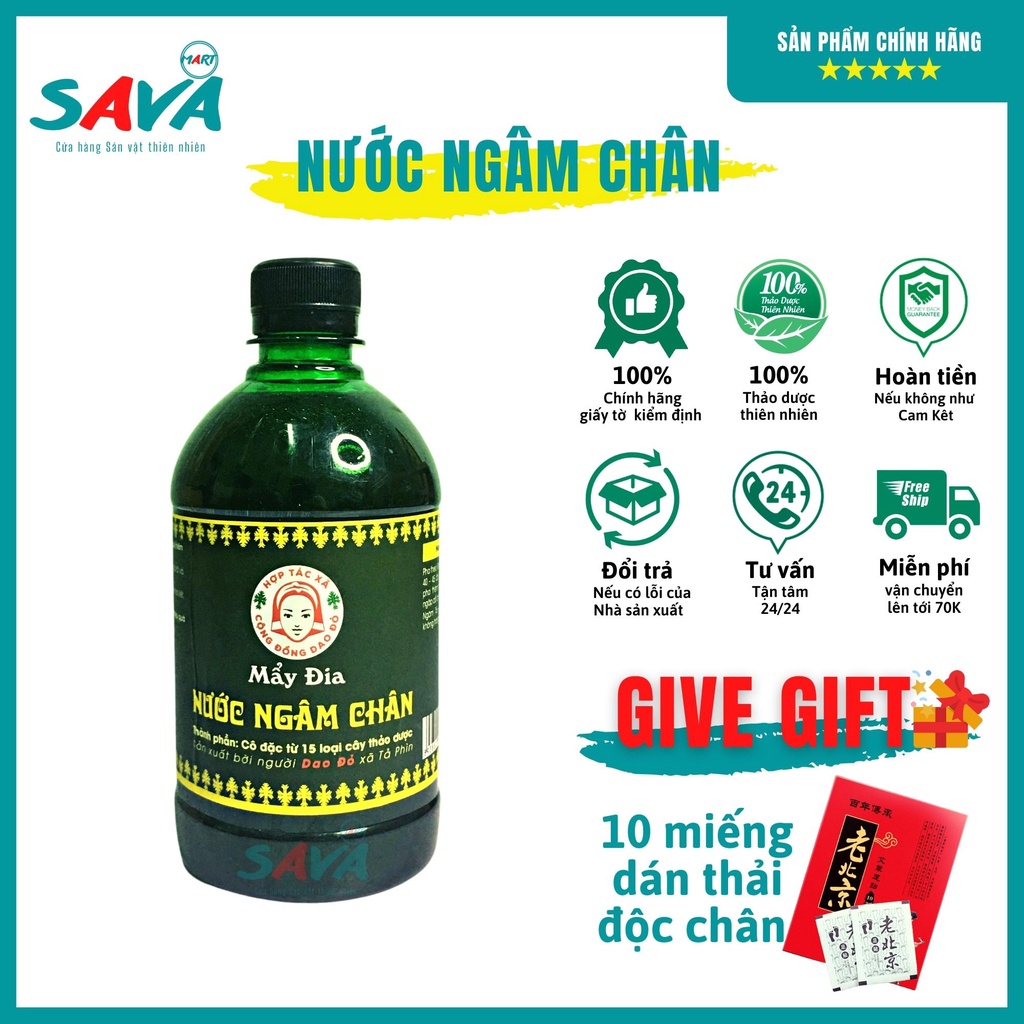 Nước ngâm chân Dao Đỏ Sapa giảm đau nhau nhức mỏi chân tiện dụng đi du lịch