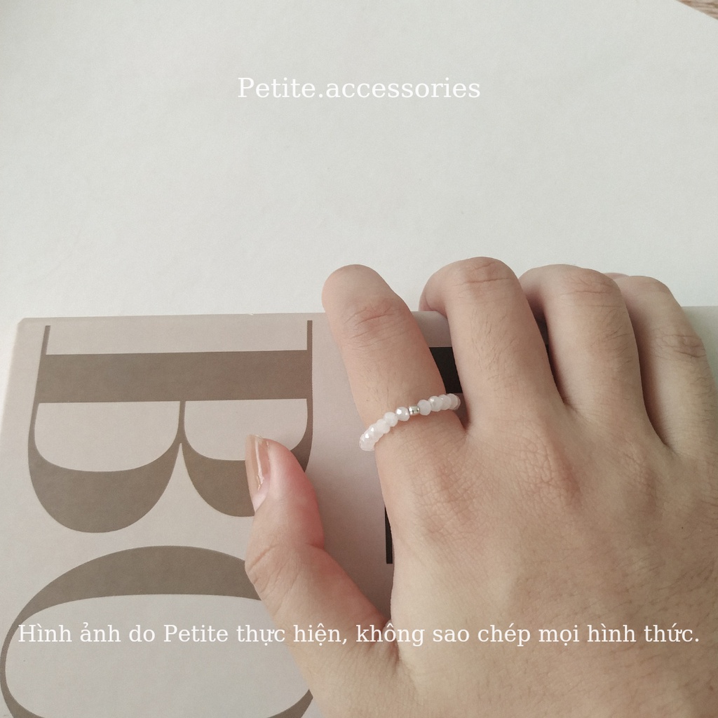 Nhẫn nữ Moonstone Ring Petite phong cách hàn quốc thiết kế theo size ngón tay