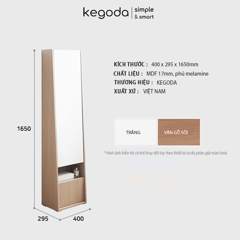 Tủ Trang Điểm Gương Toàn Thân Thương Hiệu KEGODA