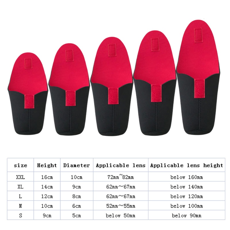 [Hàng mới về] Túi đựng ống kính máy ảnh bằng cao su tổng hợp mềm mại chống thấm nước