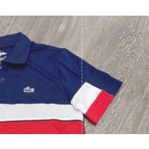 Bộ Thể Thao Nam, Set Lacoste than kẻ ngang đỏ trắng