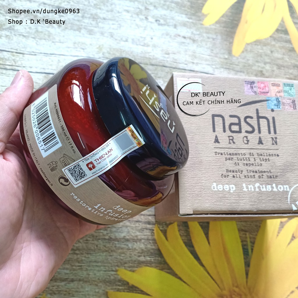 [👉Chính Hãng]Dầu Hấp Nashi Argan Tái Tạo Lại Cấu Trúc Tóc - Deep Infusion