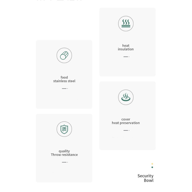 Bộ Bát Ăn 300ml Bằng Thép Không Gỉ Có Nắp Đậy Dành Cho Trẻ Em