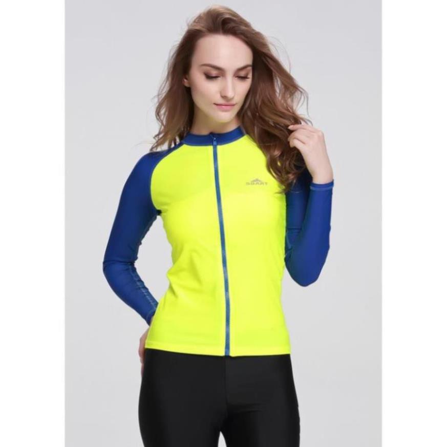 LẺ ÁO BƠI NỮ DÀI TAY KÉO KHÓA thun lạnh dày đẹp hàng SBART 👙 sexy  ཾ '  ཾ ་ * | BigBuy360 - bigbuy360.vn