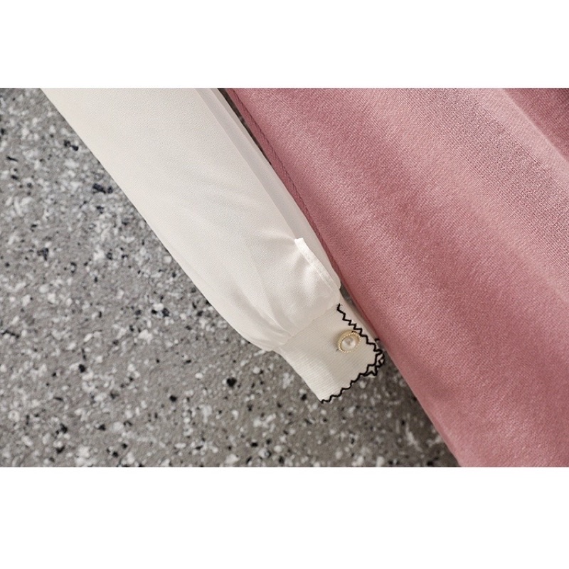 🌸Hàng oder 🌸 Váy đầm bigsize váy len dệt kim tay voan cổ nơ đính cúc Ngọc nữ tính dịu dàng🌸Hàng quảng châu | BigBuy360 - bigbuy360.vn