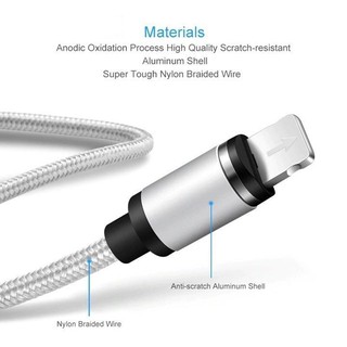 [Full Set 3 Đầu Sạc] Cáp Sạc Từ Nam Châm 3 đầu độ Dây Dù Siêu Bền