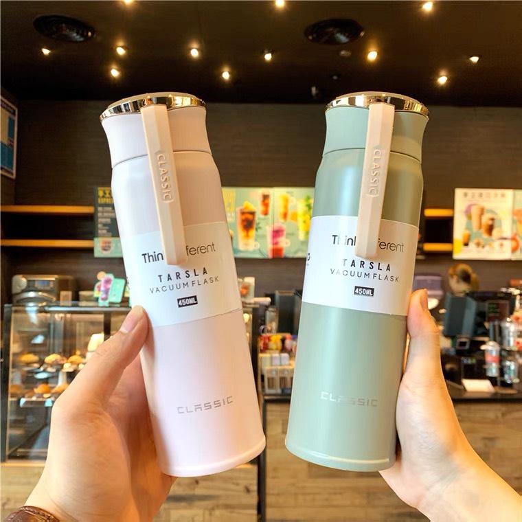Bình giữ nhiệt CLASSIC thể tích 450ML giữ nóng/lạnh trên 8 tiếng có quai xác tiện dụng, thời trang  BN36