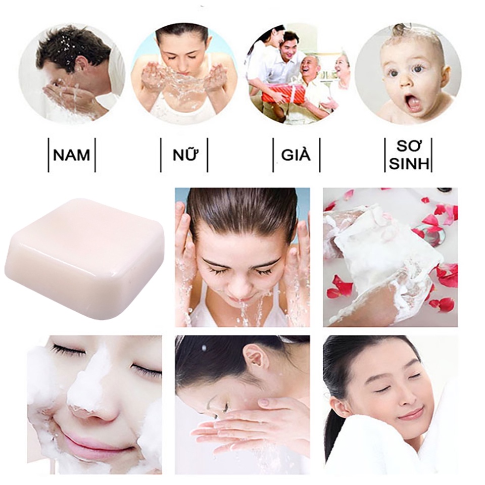 Xà Phòng Sữa Dê Tươi Trắng Mịn Da, Giảm Mụn Đỏ, Viêm Da Cơ Địa, Dưỡng Da Cho Người Lớn Và Trẻ Em