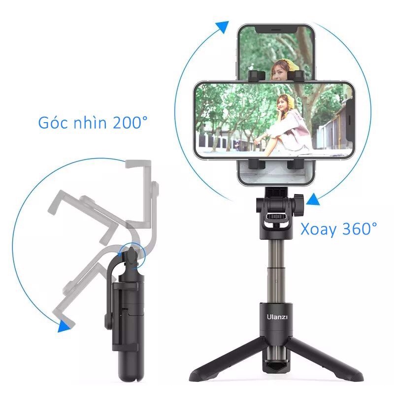 Tripod Mini Dành Cho Smartphone, Gopro, Camera Cỡ Nhỏ, Xoay 360°, Có Thể Gập Gọn Ulanzi MT-38