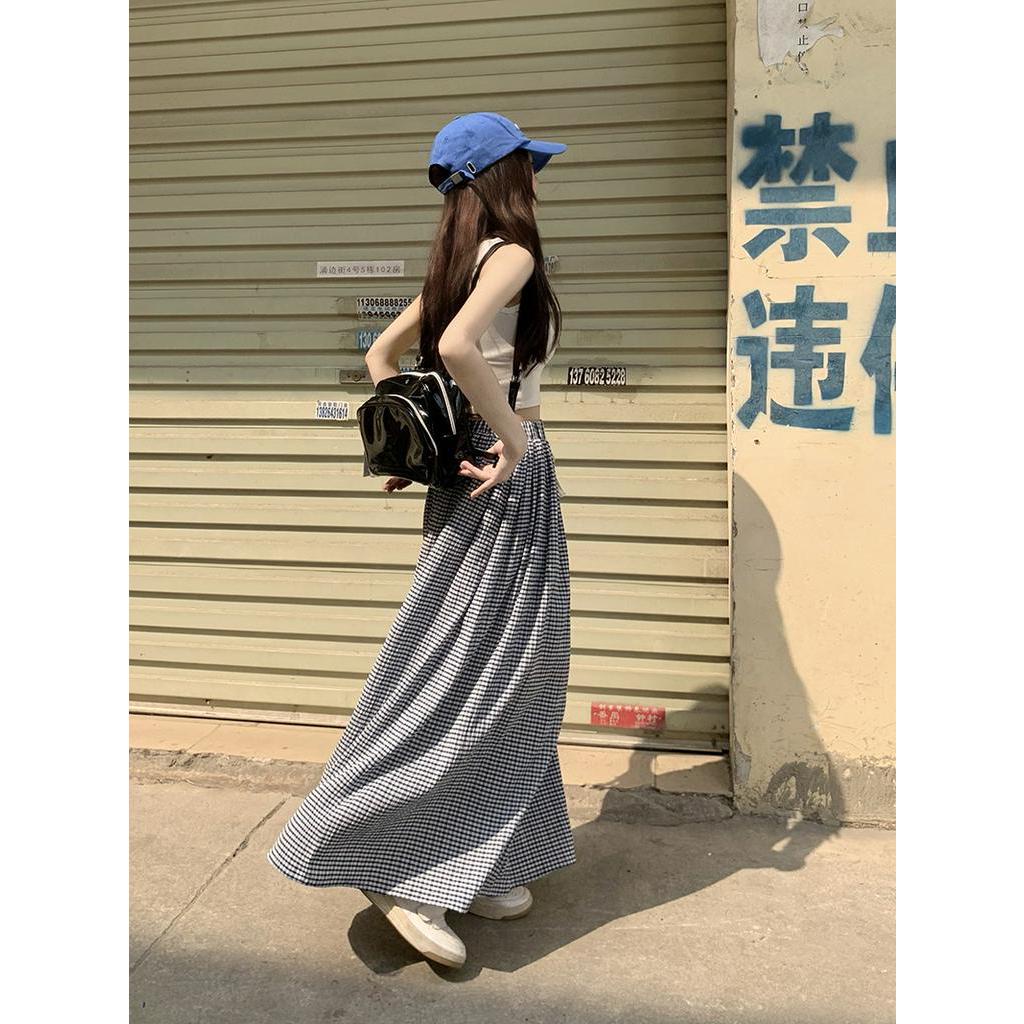 Chân Váy Dài Xếp Li Lưng Cao Co Giãn Thời Trang Dành Cho Nữ