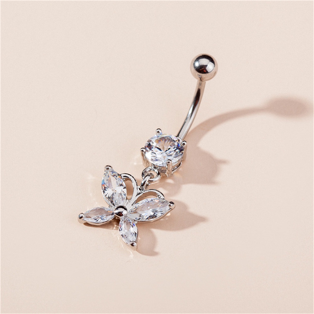 1 Khuyên rốn hình bướm đính đá cá tính