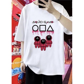 Áo thun in hình squid game dễ thương,áo thun in hình tròn chơi con mực dễ thương