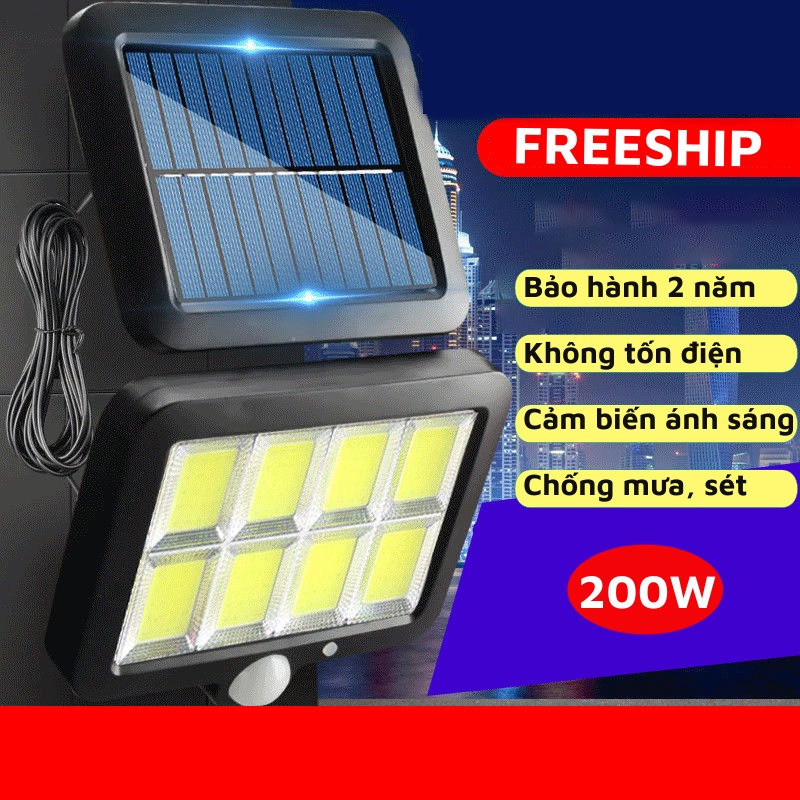 Đèn Năng Lượng Mặt Trời, Đèn Cảm Biến Chuyển Động Ngoài Trời Chống Thấm Nước