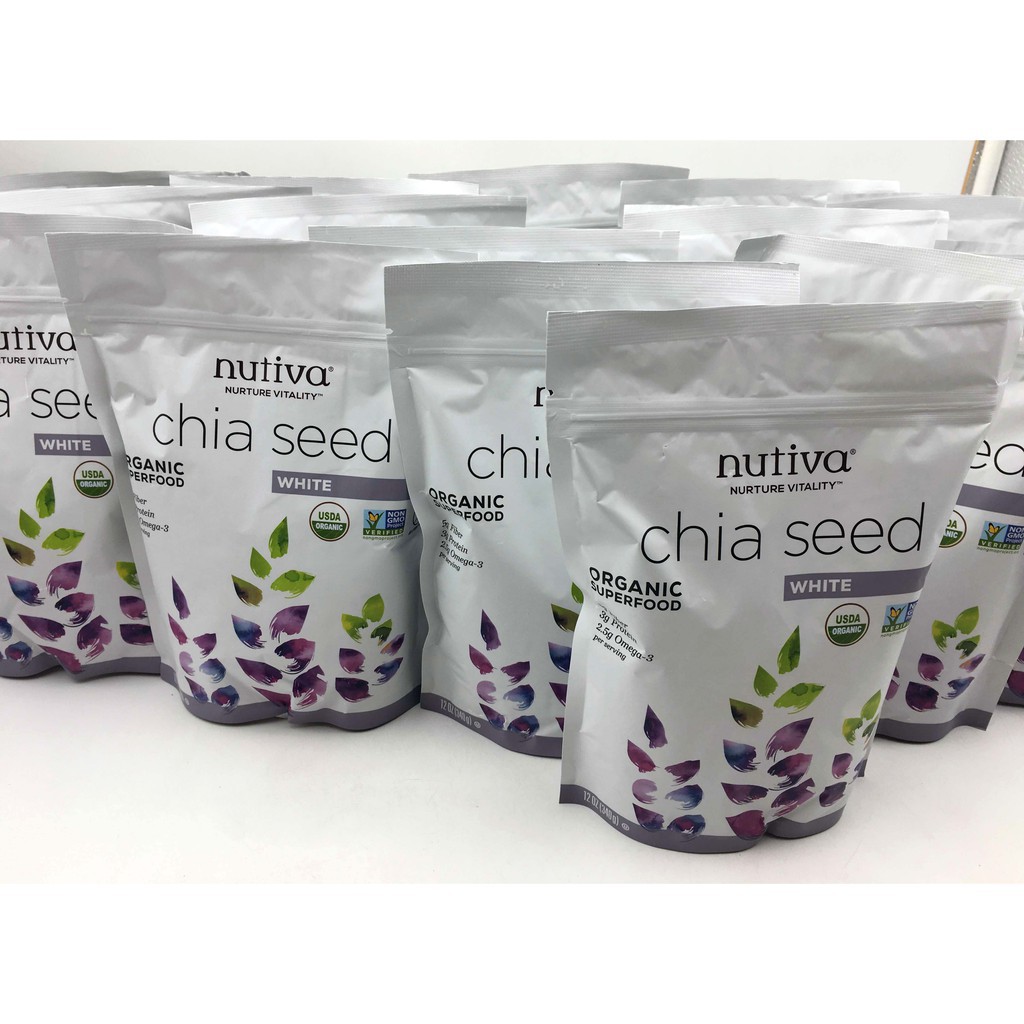 【HÀNG CHUẨN】Hạt Chia Mỹ Nutiva Trắng Chuẩn Nhập 340gr!