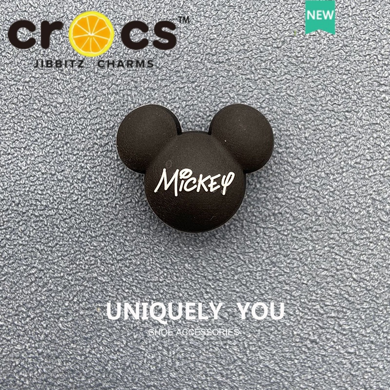 Phụ Kiện Trang Trí Giày crocs Họa Tiết Hoạt Hình Mickey Dễ Thương DIY