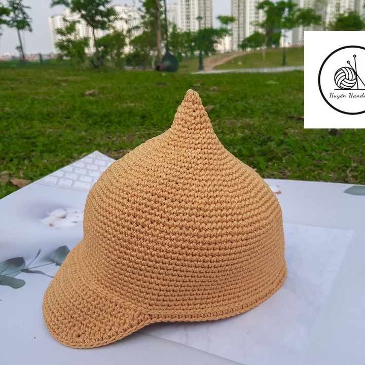 Mũ cói củ tỏi,mũ handmade siêu dễ thương, mũ cho bé trai,bé gái 1 - 3 tuổi ( inbox đặt theo kích thước của bé)