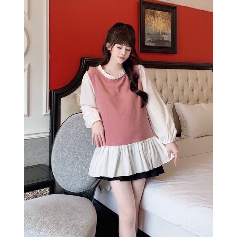 Áo Bầu Thu Đông nhung tăm A9